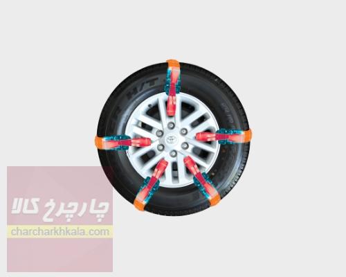 زنجیر چرخ ژله ای پلیمری تیگو 8 پرومکس قرمز 10 عددی بهمراه دستکش