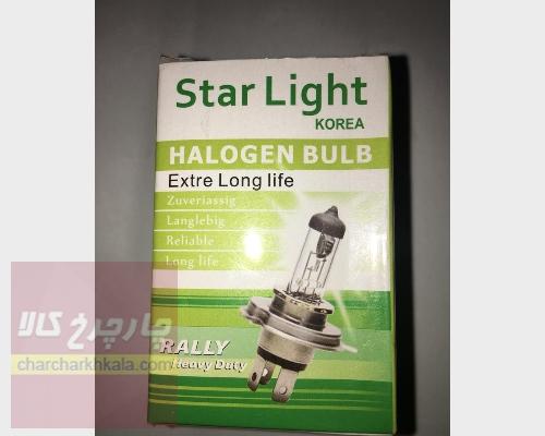 لامپ H4 سه خار پژو 405 چراغ جلو 12V-100-90 W p43T برند STAR LIGHT